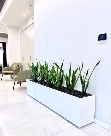 אדנית אלומיניום בעיצוב אישי למשרדים אורך 2 מטר